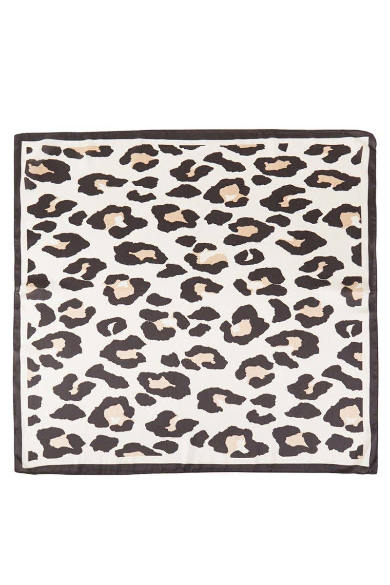 Wild & Free Beige Square Satin Scarf
