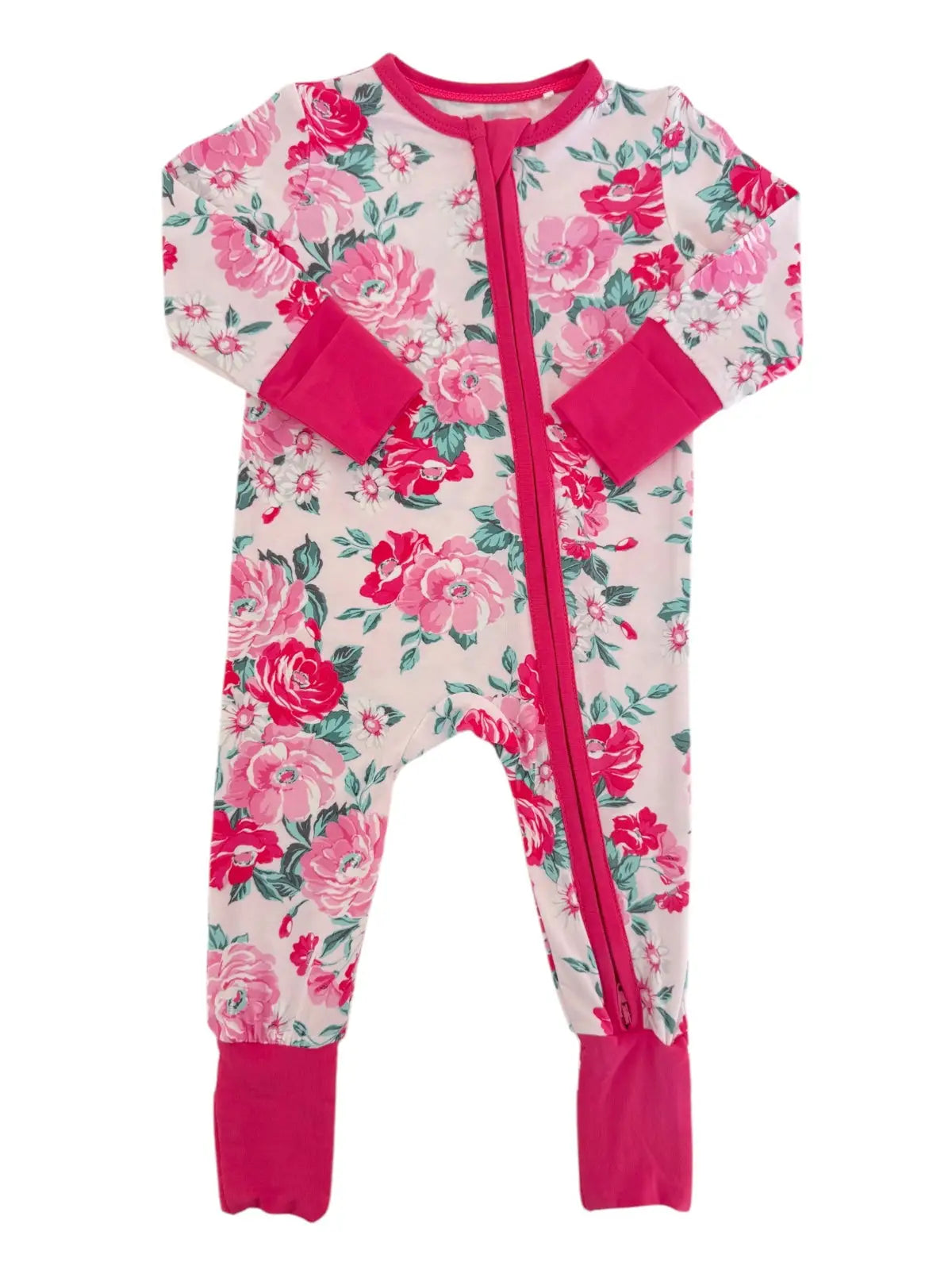 2-Way Zip Romper, Pink Splendor