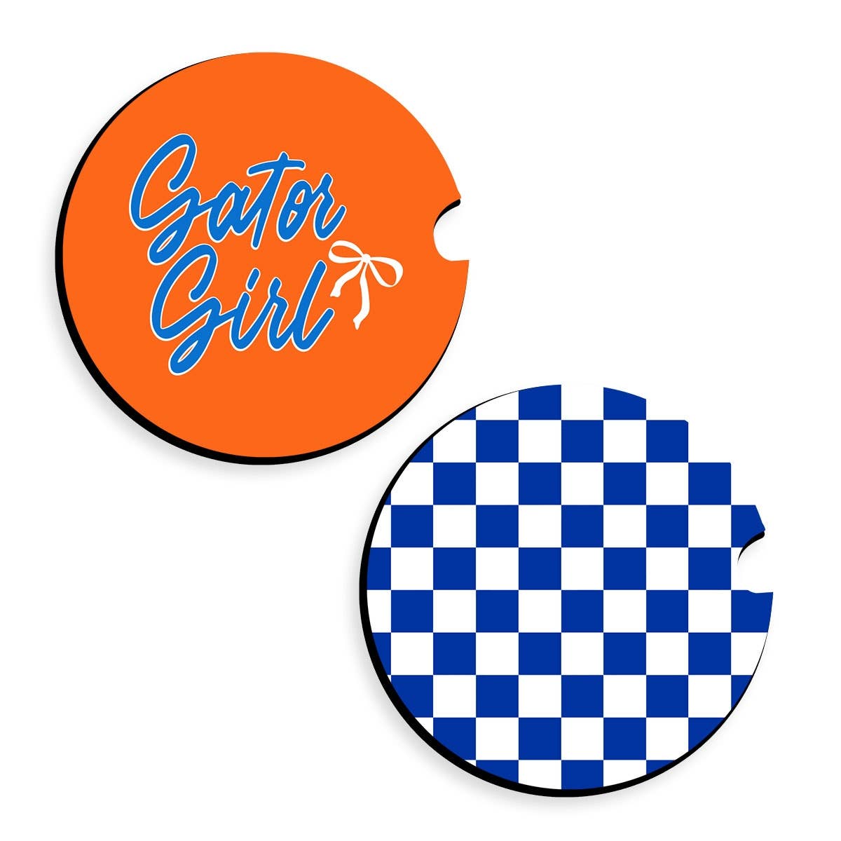 Florida Gator Girl Car Coaster Set