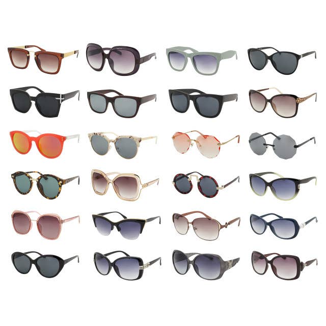 Ladies Sunglasses Counter Display with 48 Sunglasses Fashion