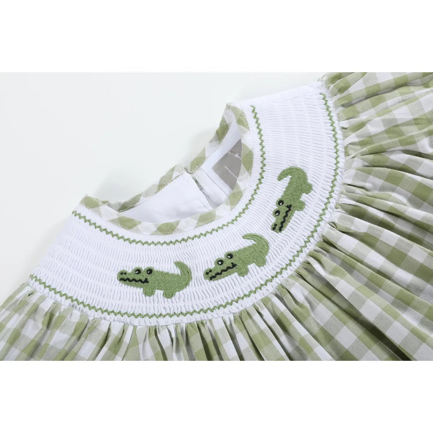 Alligator Smocked Bishop Dress