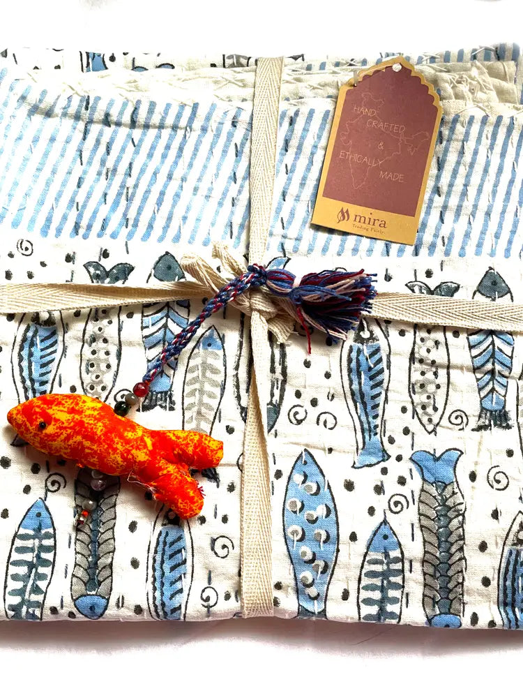 Block Printed Kantha Blanket