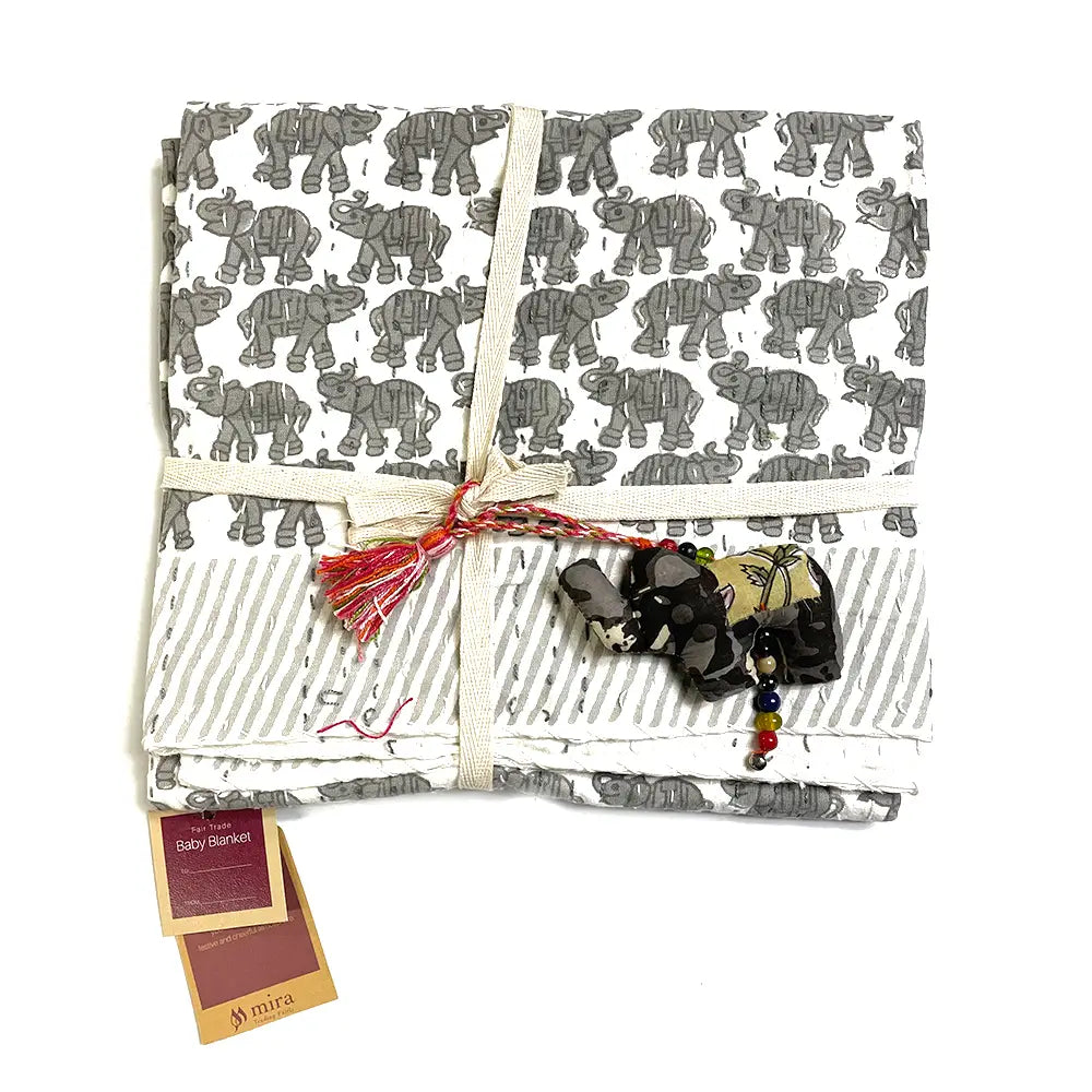 Block Printed Kantha Blanket