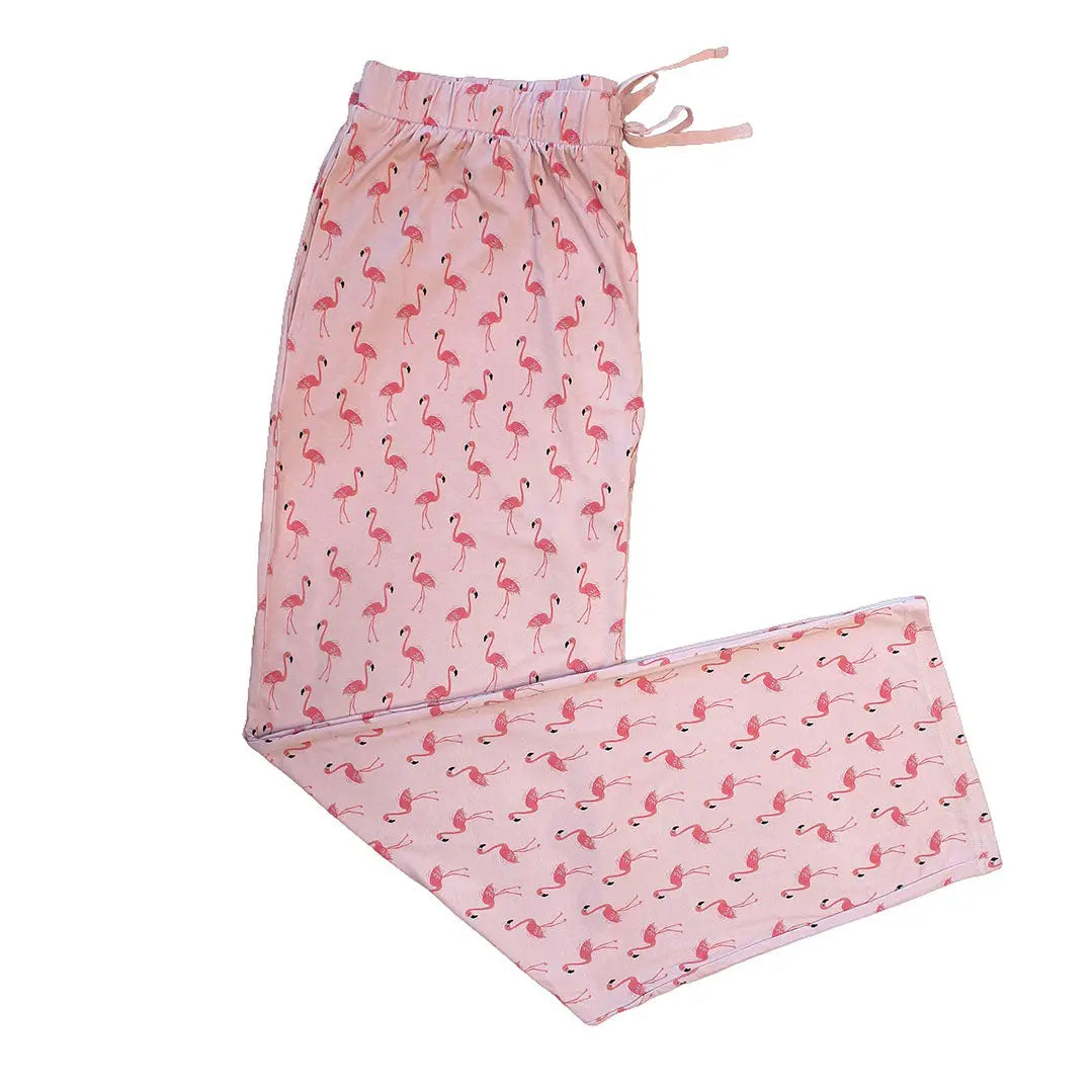 Fancy Flamingos Bamboo Relaxed Lounge Pajama Pants