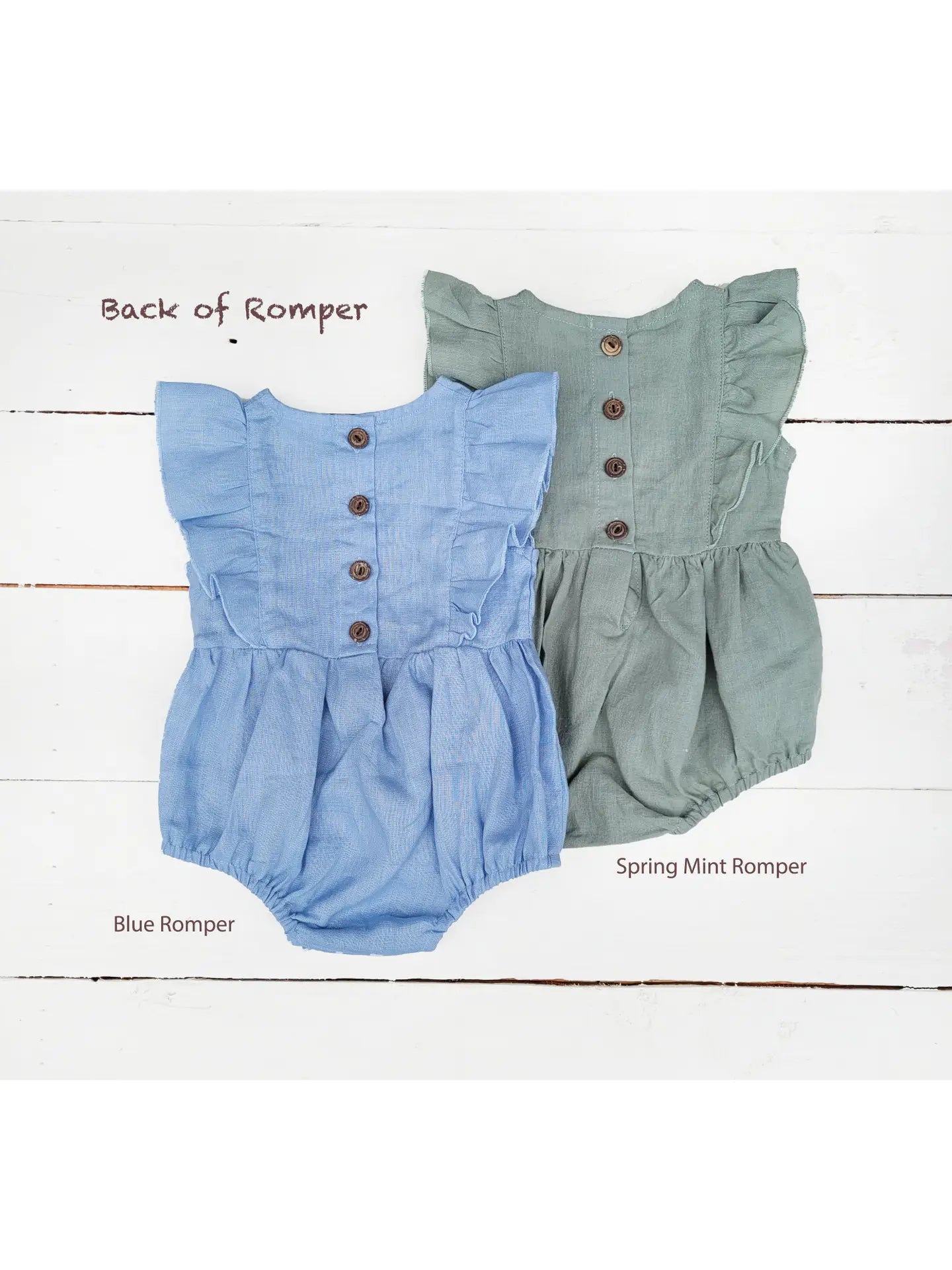 Gabriella Sleeveless Linen Girls Romper Jumpsuit