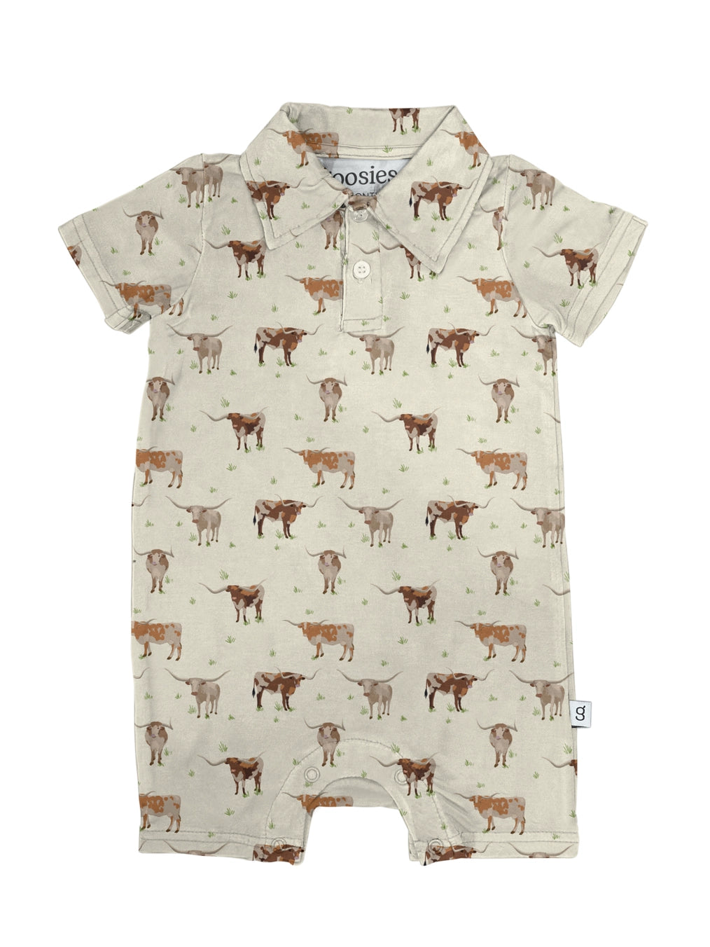Longhorns Ss Polo Romper