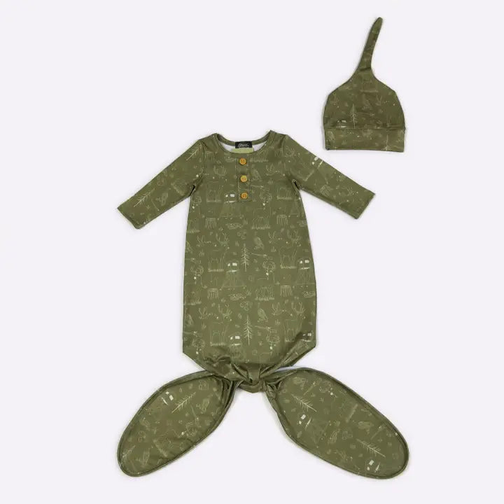 Moss Forest Baby Gown