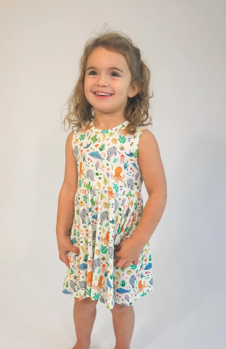 Ocean Friends - Sleeveless Pocket Dress