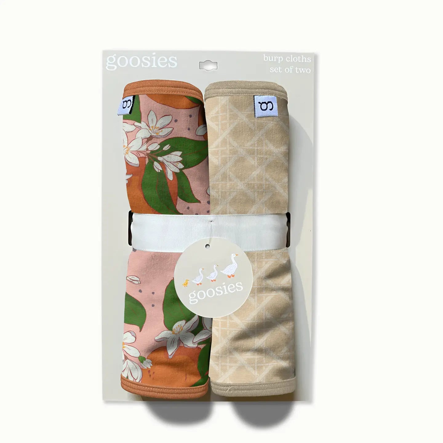 Orange Blossoms Burp Cloth Set