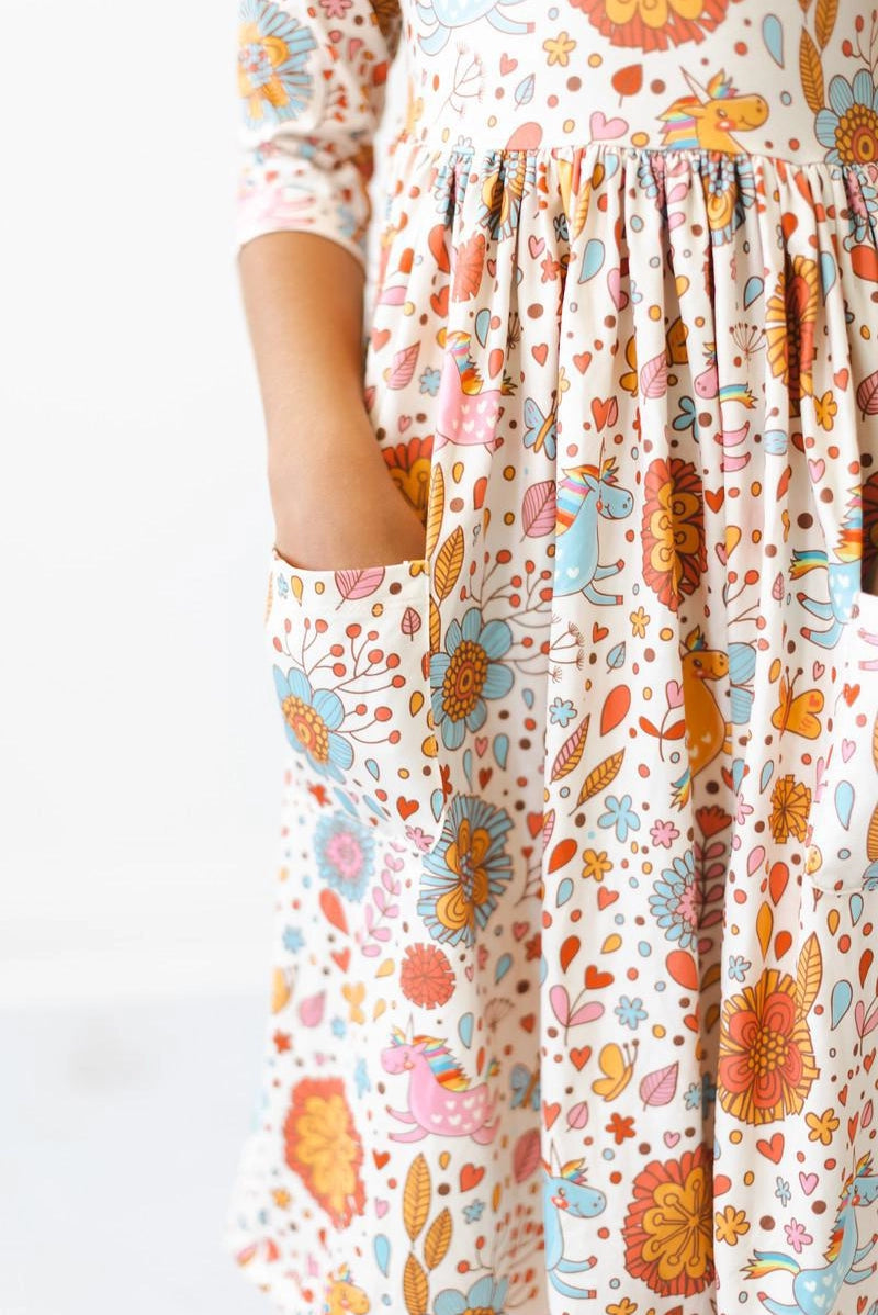 Unicorns Pocket Twirl Dress