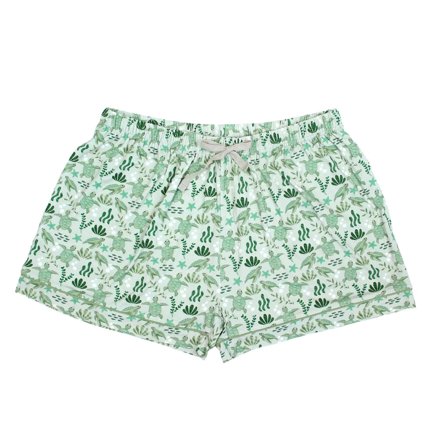 Save the Sea Turtles Womens Bamboo Pajama Shorts