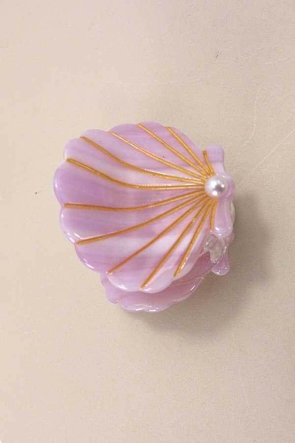 BEACH OCEAN CELLULOSE SEASHELL HAIR CLAW CLIPS | 40H782: Mint