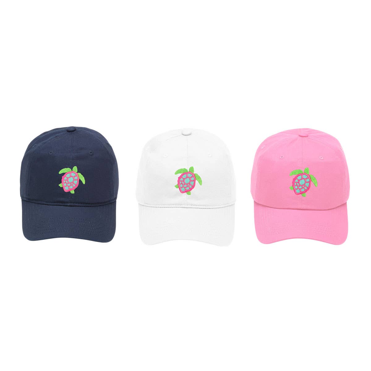 Multicolor Turtle Cap: White