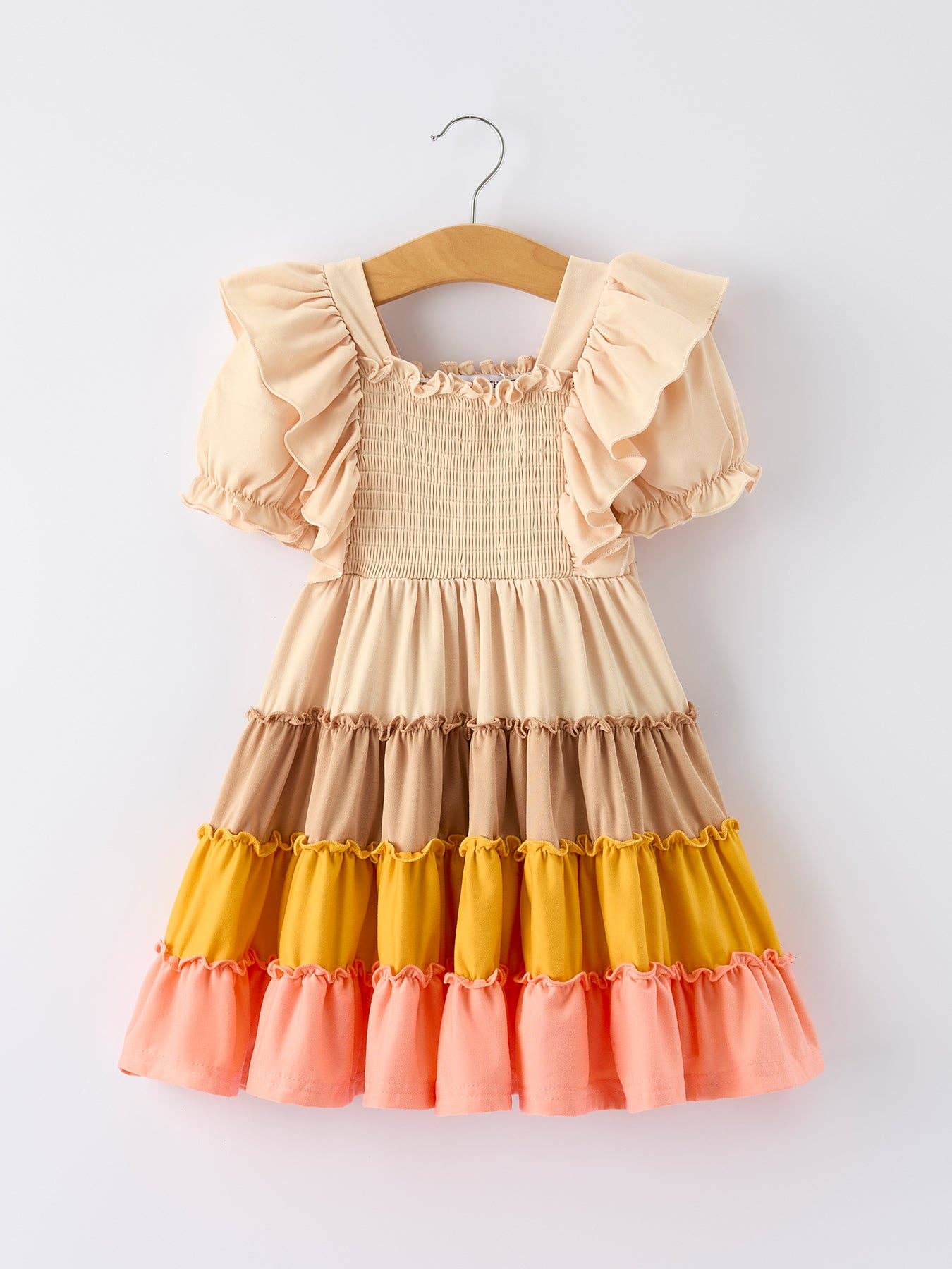Fall Bohemian Style Toddler Girl Dress with Ruffles: 2