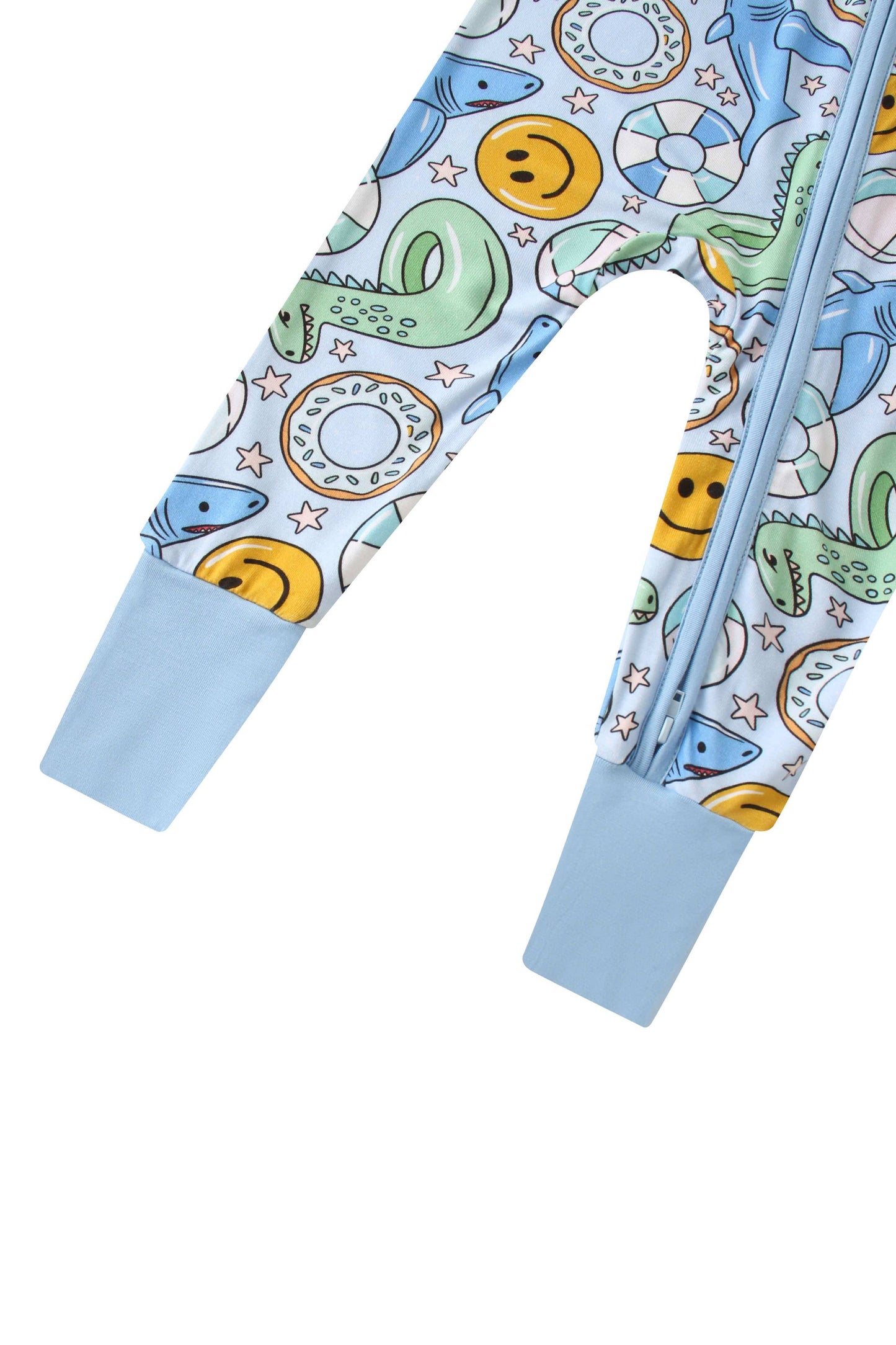 Posh TOT Pool Floats Bamboo Baby Convertible Zippy Romper: 12-18M