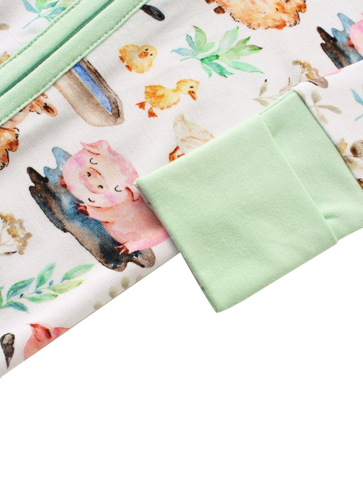 Posh TOT Farmyard Fun Bamboo Baby Convertible Zippy Romper: 18-24M