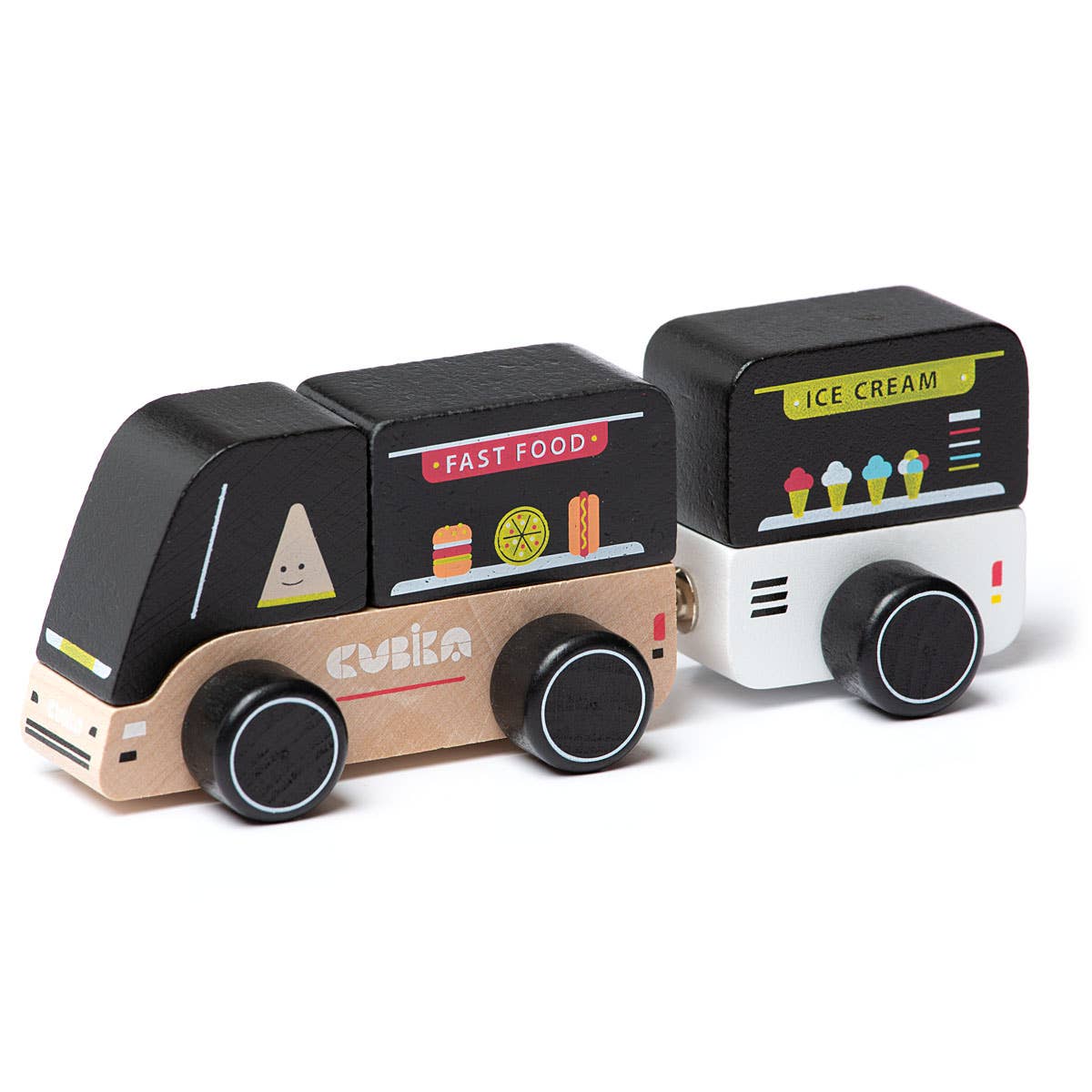 Wooden toy-car " Food truck"