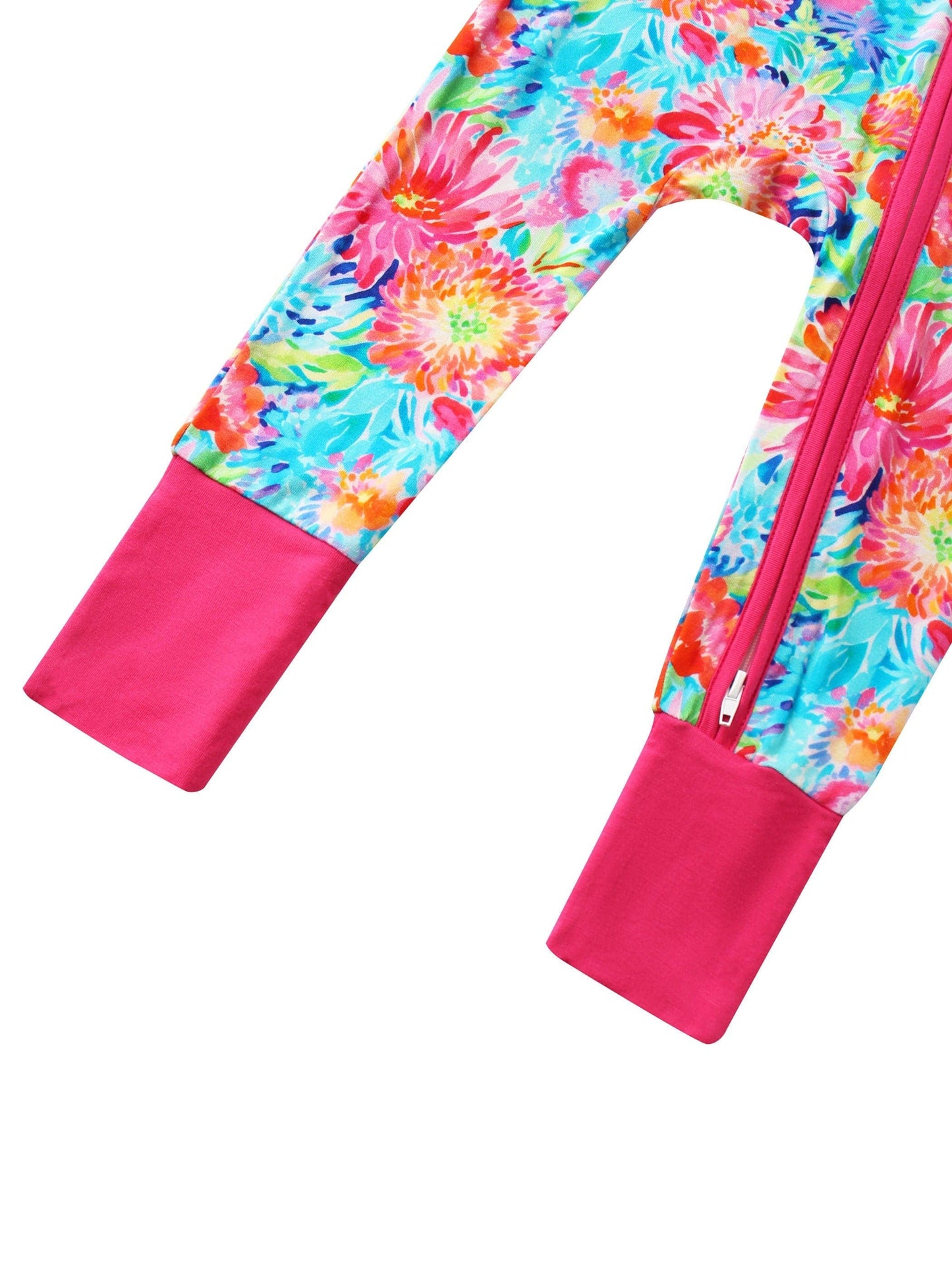 Posh TOT Coral Garden Bamboo Baby Convertible Zippy Romper: 6-12M