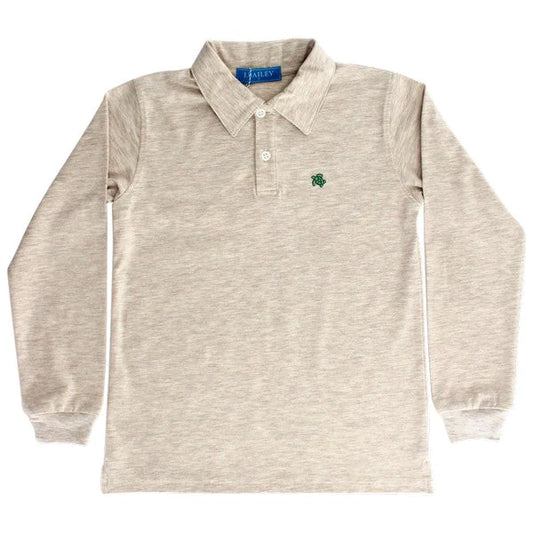 Bailey L/S POLO-OATMEAL