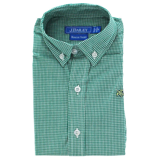 Bailey BUTTON DOWN-GREEN MICROCHECK