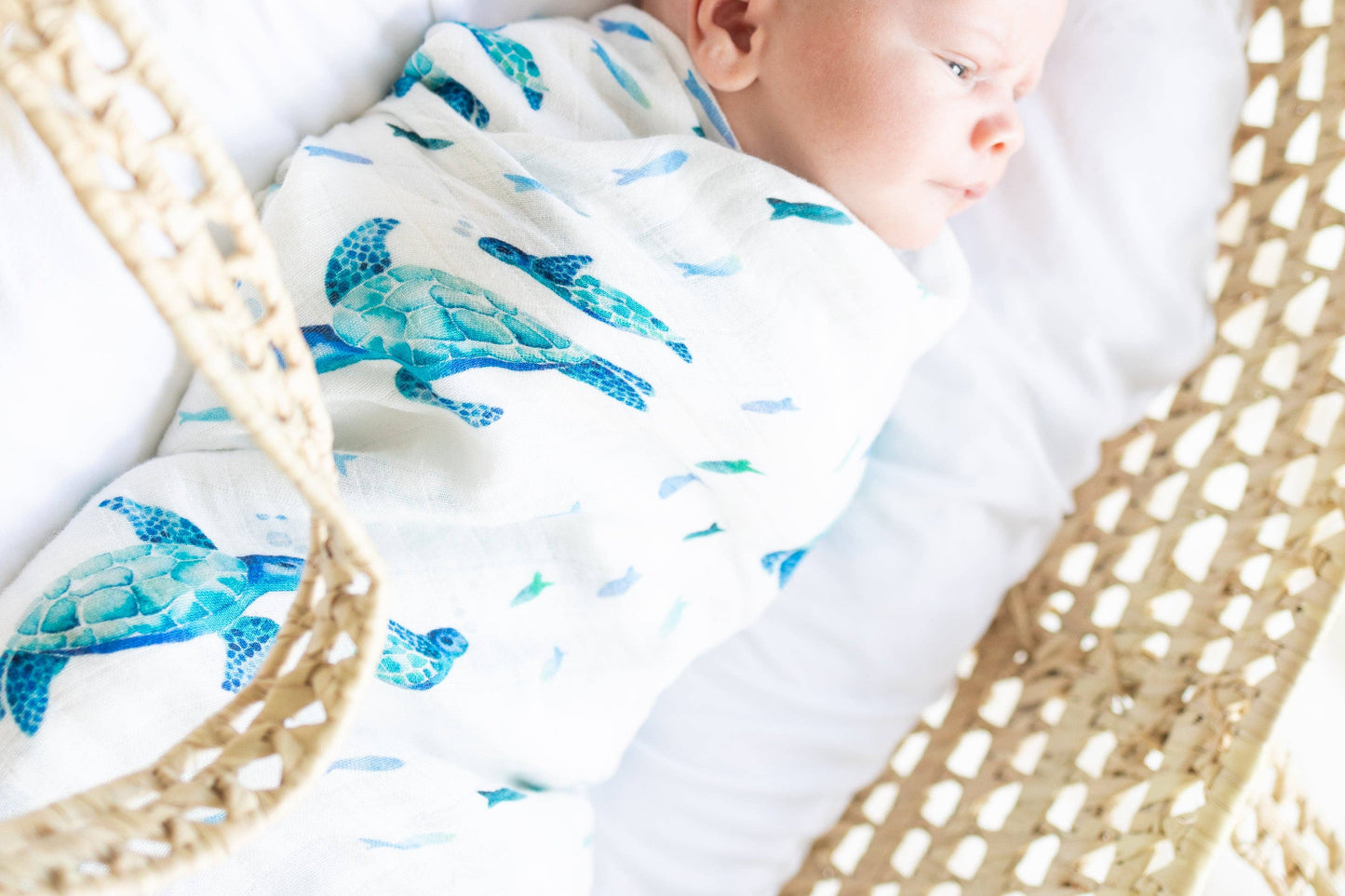 Sea Turtle Muslin Swaddle