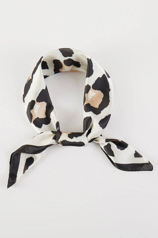 Wild & Free Beige Square Satin Scarf