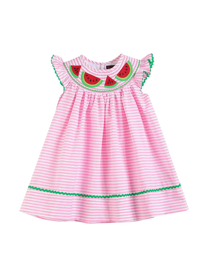 Pink Striped Watermelon Striped Dress