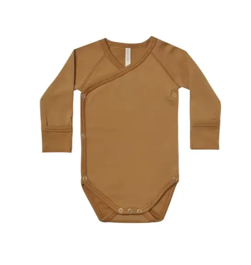 Unisex Long Sleeve Onesie- Solid Brown (branded)