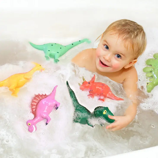 6 Pack Dinosaur Baby Bath Toys Figures Playset