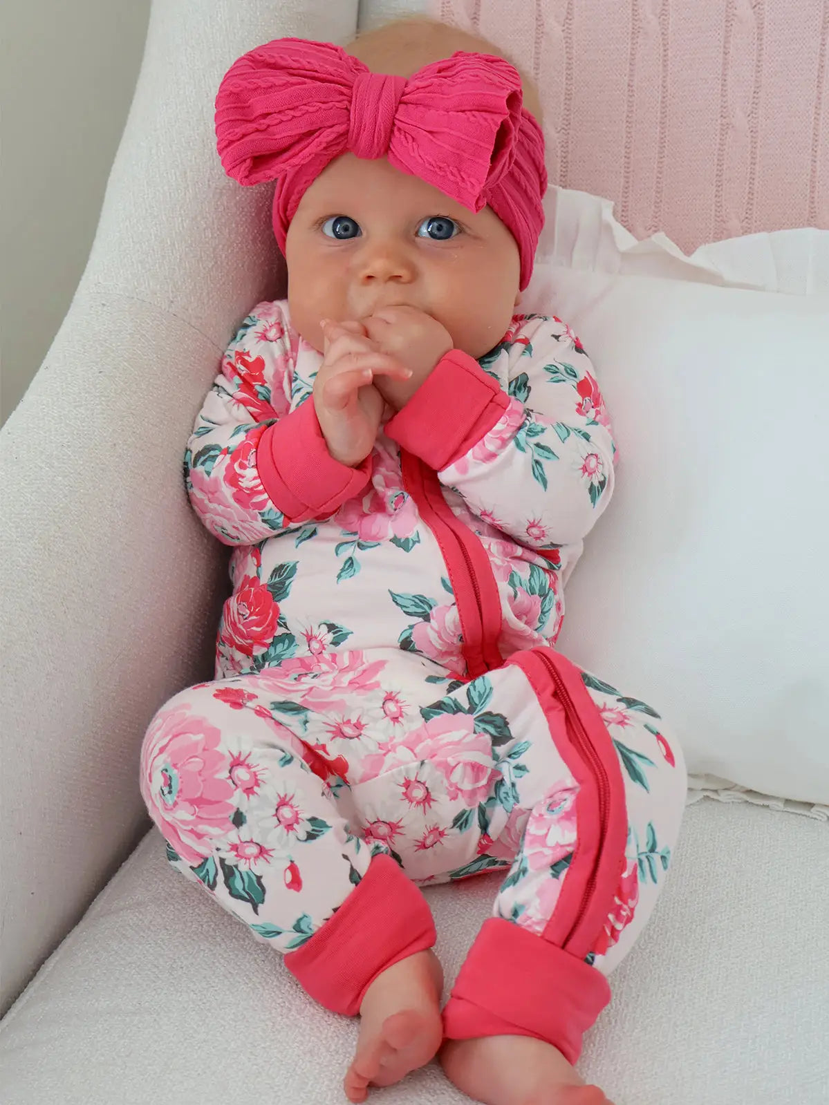 2-Way Zip Romper, Pink Splendor