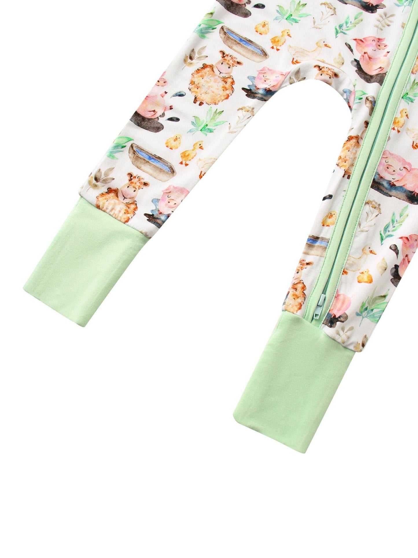 Posh TOT Farmyard Fun Bamboo Baby Convertible Zippy Romper: 18-24M