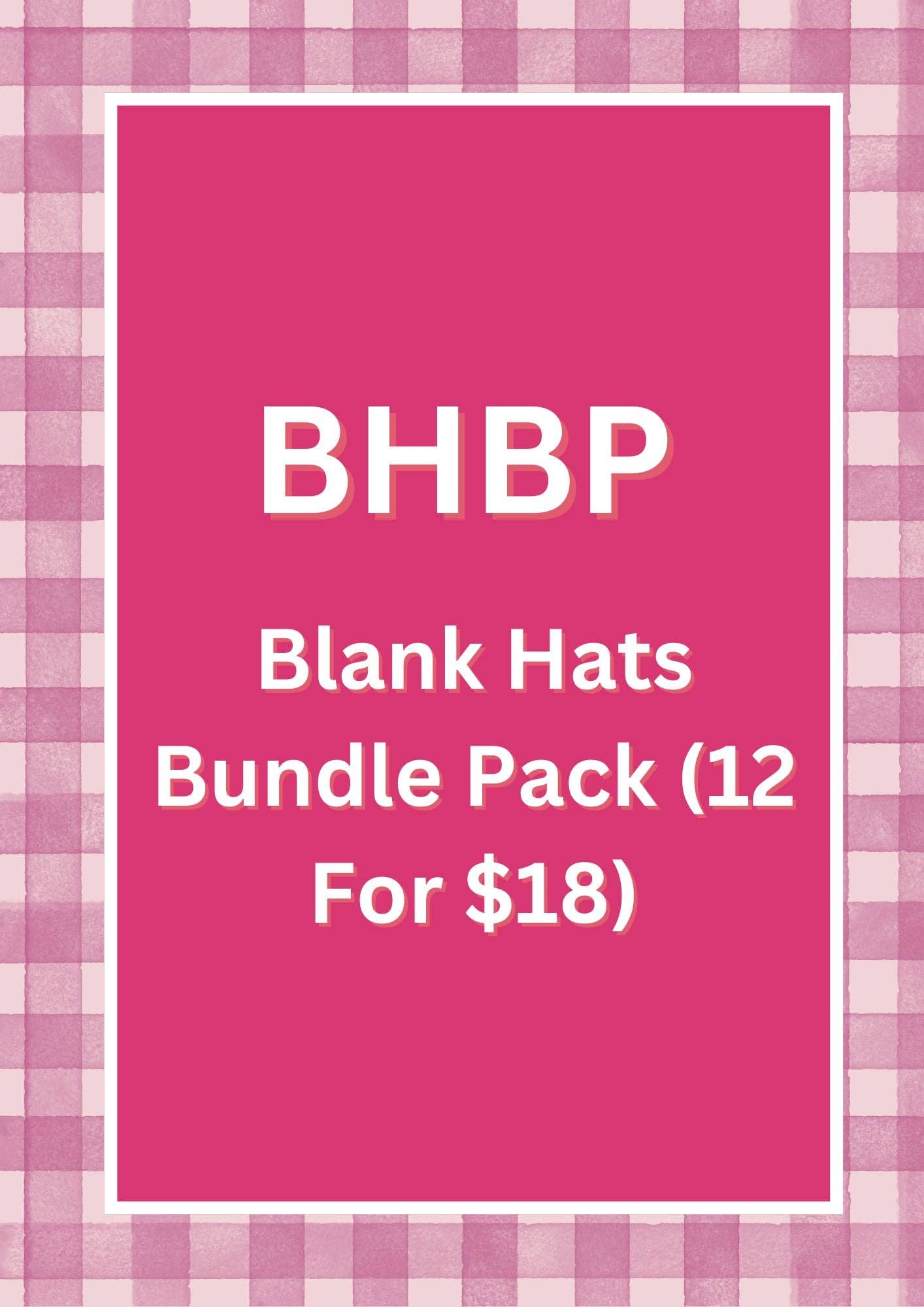 Blank Hats Bundle Pack (12 For $18): Multi / One Size