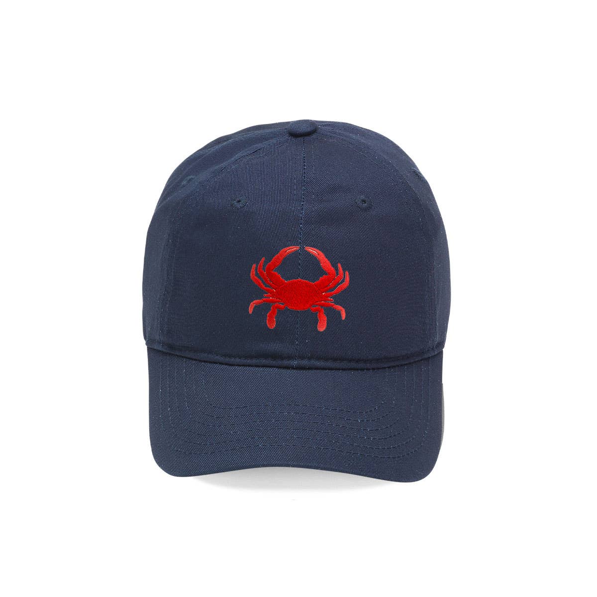 Motif Embroidered Navy Kids' Cap: Crab