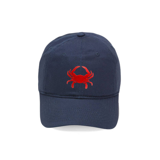 Motif Embroidered Navy Kids' Cap: Crab