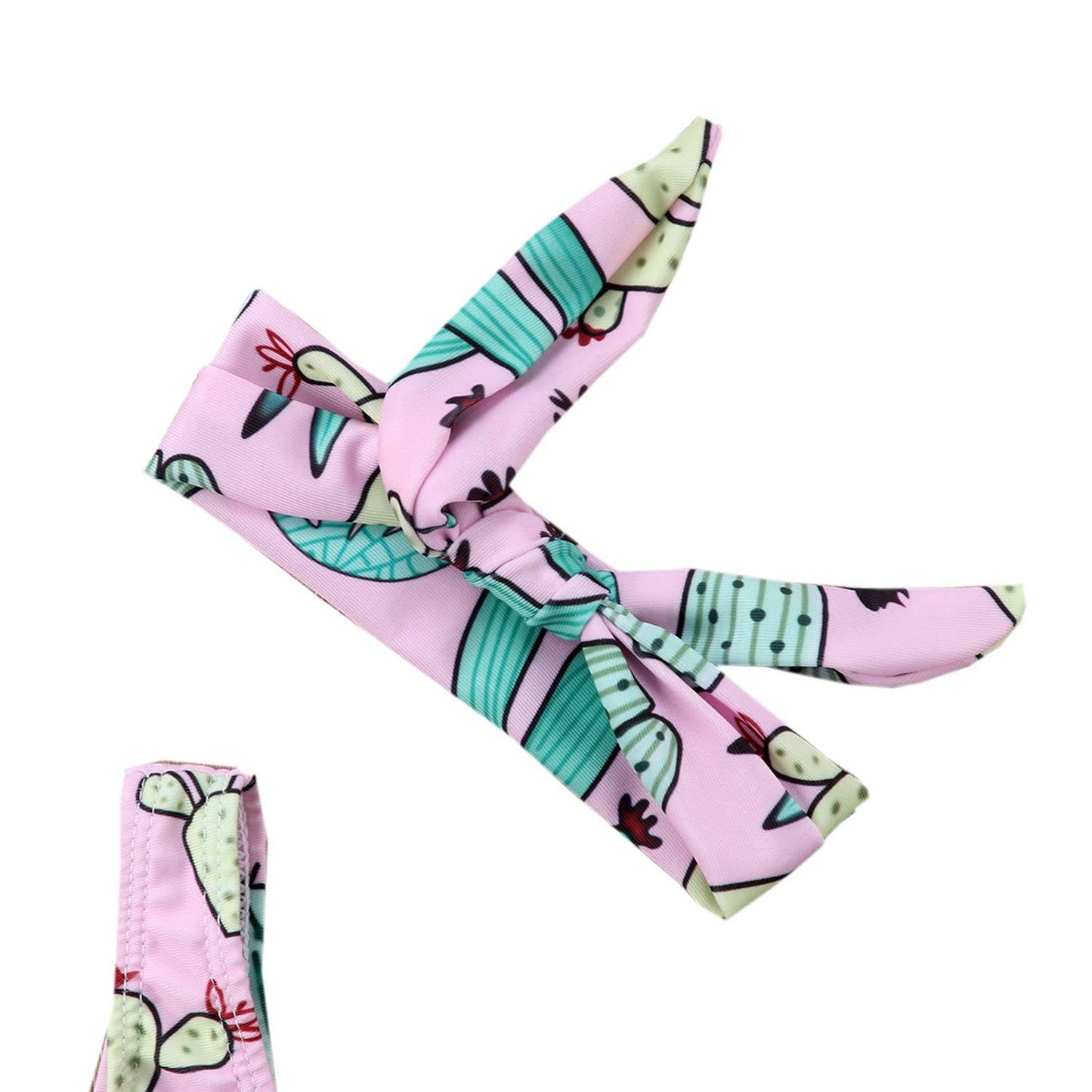 Cactus One-Piece Baby Girl Swimsuit & Headband: 6-12 Months