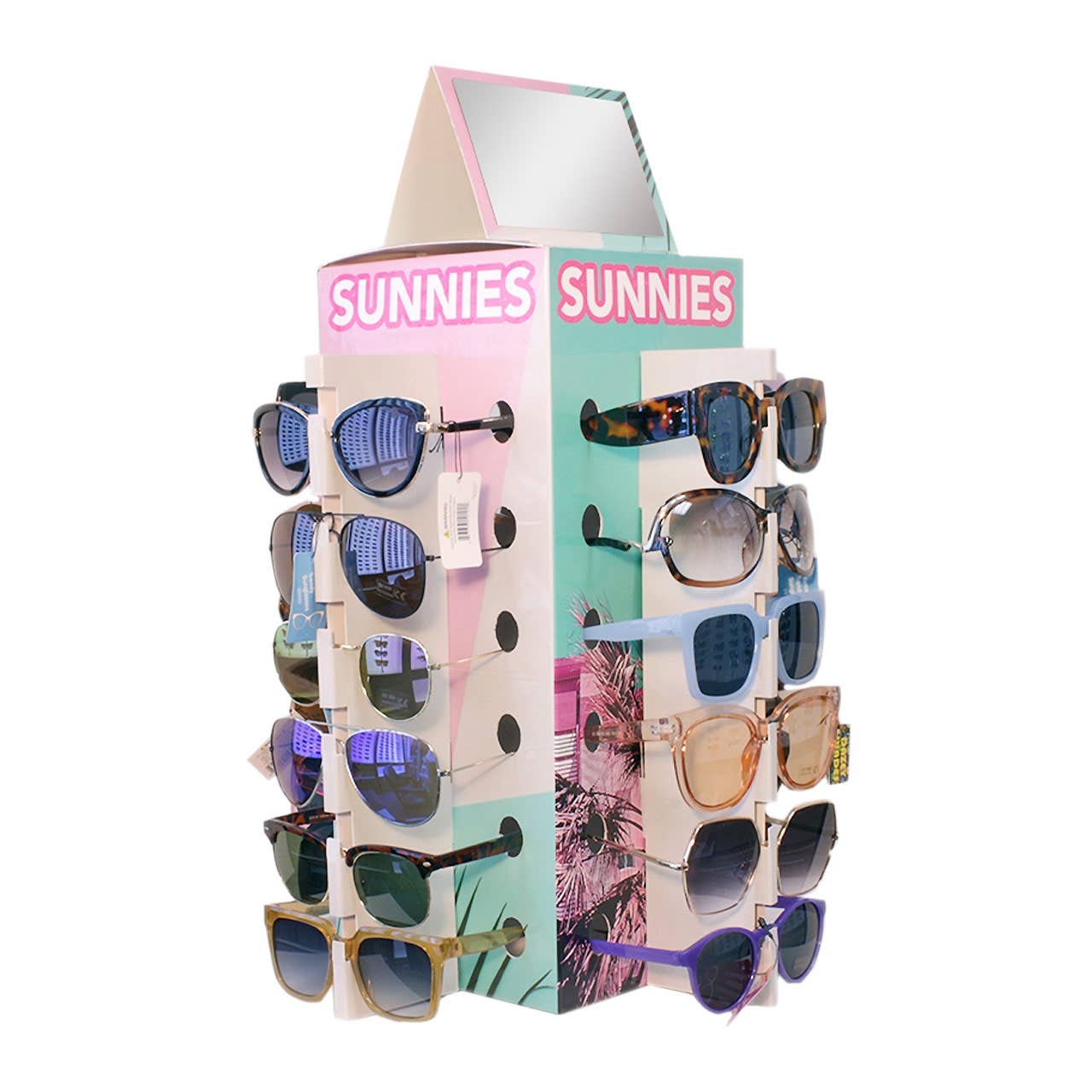Ladies Sunglasses Counter Display with 48 Sunglasses Fashion