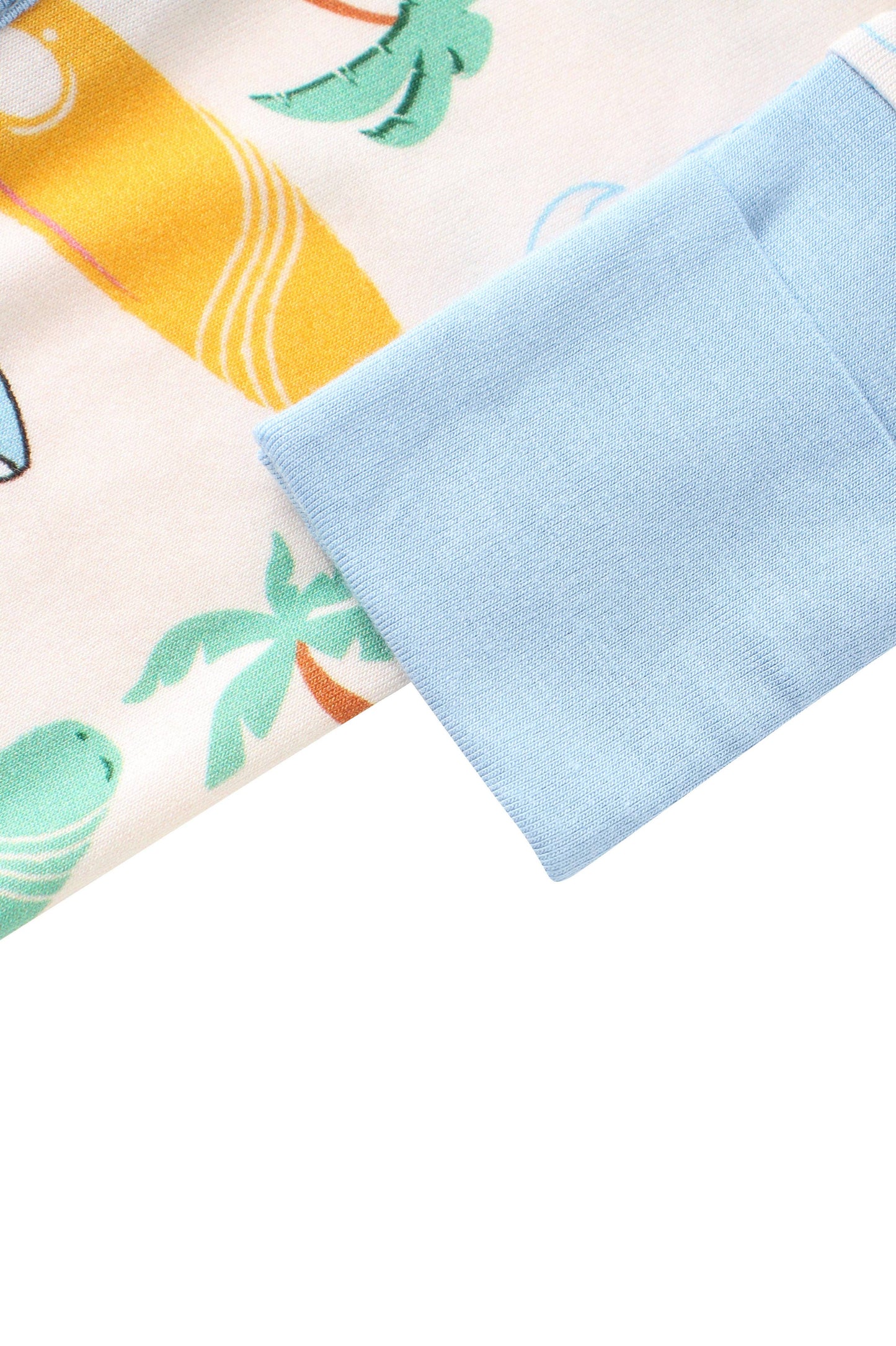 Posh TOT Surf's Up Bamboo Baby Convertible Zippy Romper: 6-12M