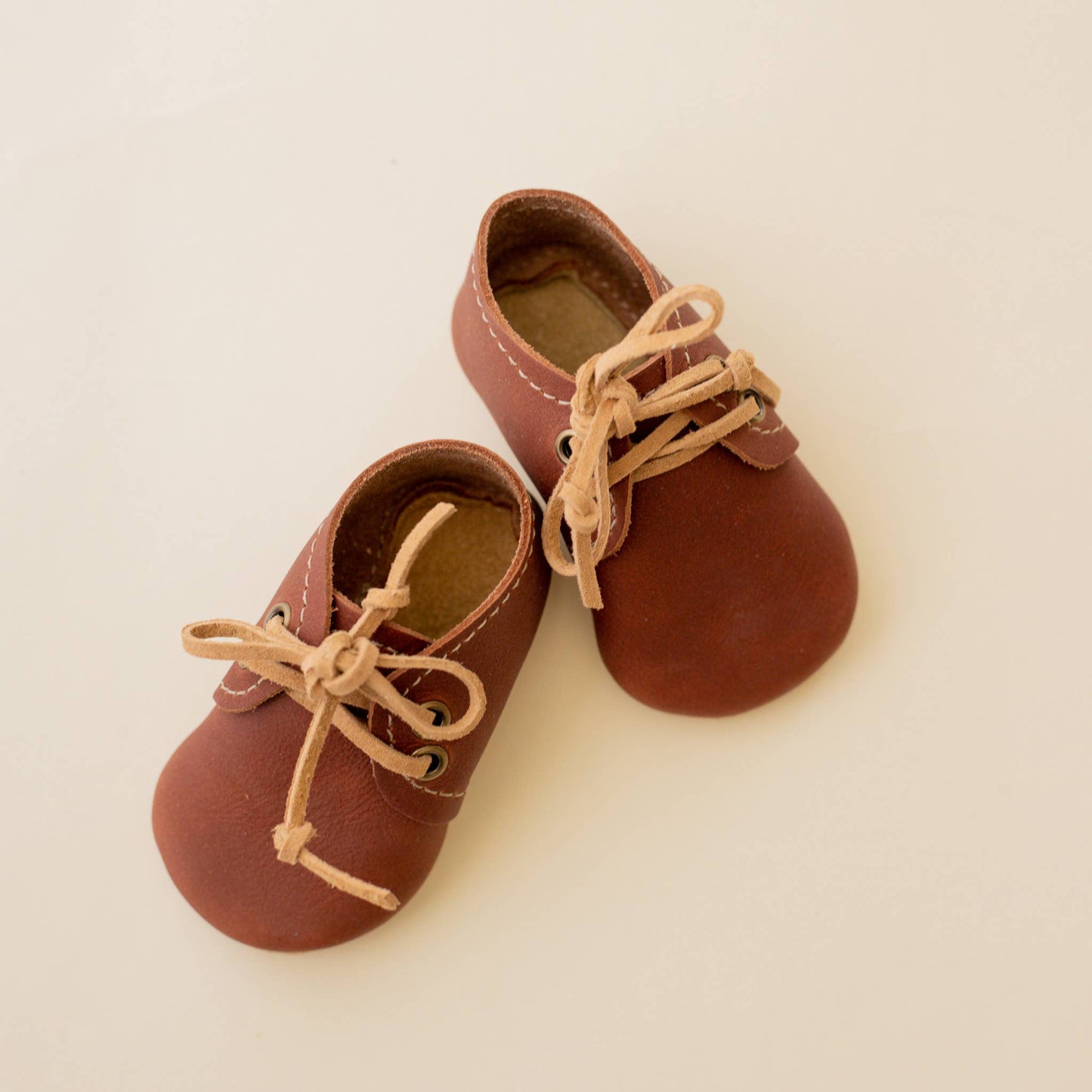 Baby Oxfords in Cognac