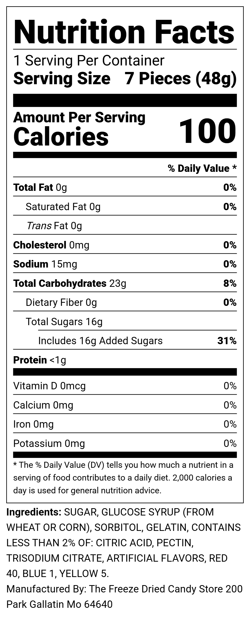 Freeze Dried Watermelon Gummies: Singles