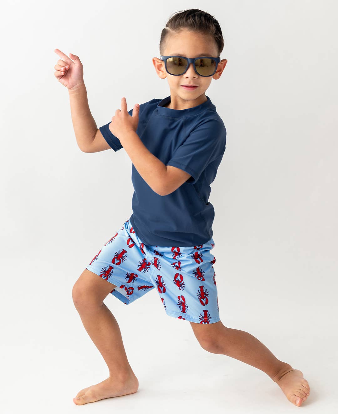 Boys My Little Lobster Swim Trunks: Blue / 3-6m