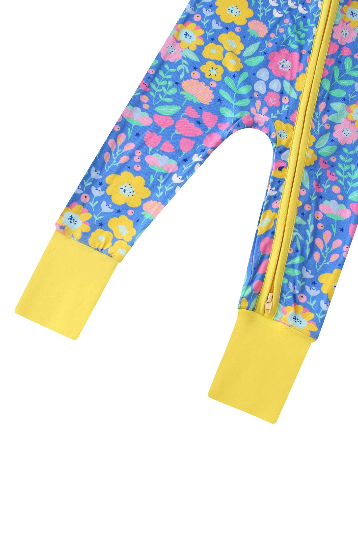 Posh TOT Sunny Blooms Bamboo Baby Convertible Zippy Romper: 18-24M