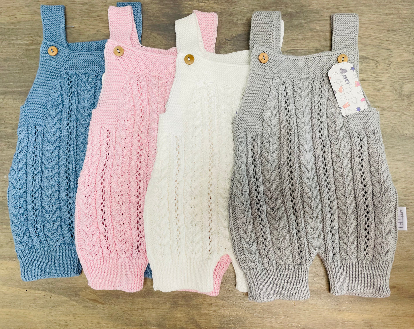 Cotton Wheat Knitting Dungarees