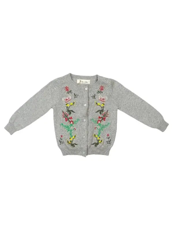 Floral Embroidered Cardigan