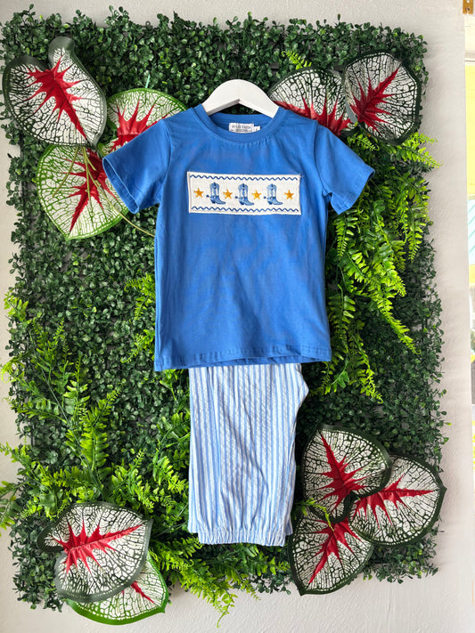 Saddle Up Smocked Set: 6 Years Old