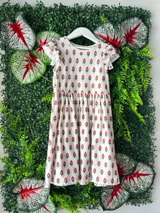 Tiny Tulips Dress: 7 years old