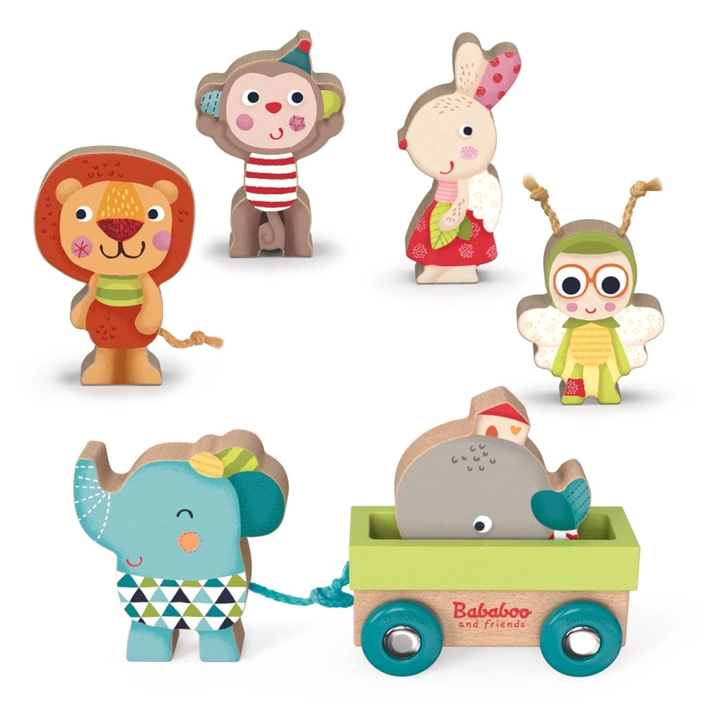 Bababoo and Friends Wooden Play Figures