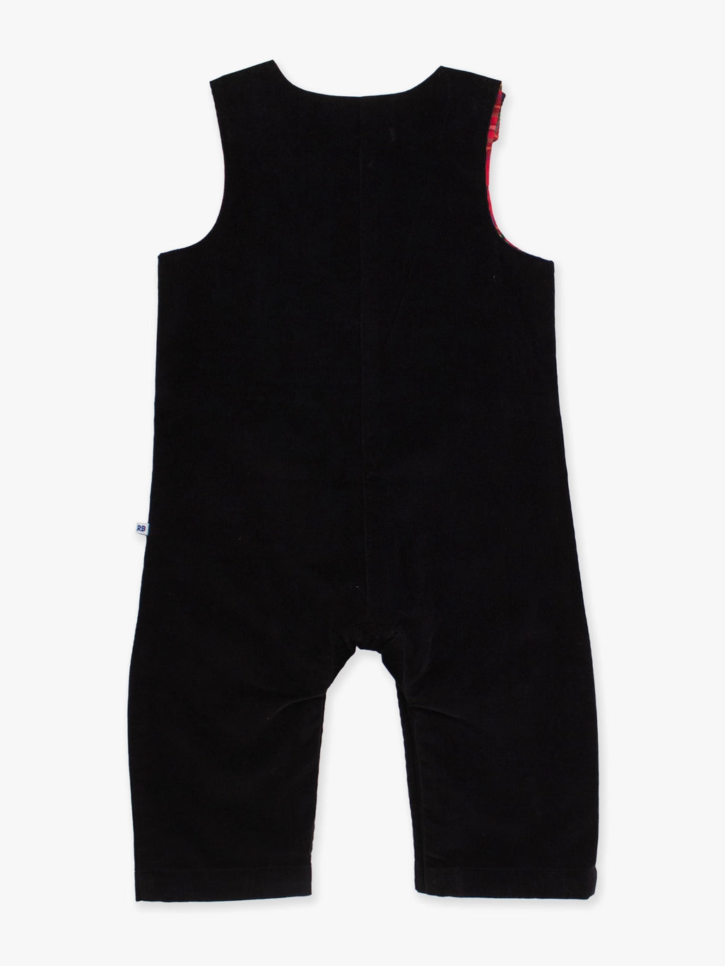 Baby Boys Black Stretch Corduroy Longall Rompe