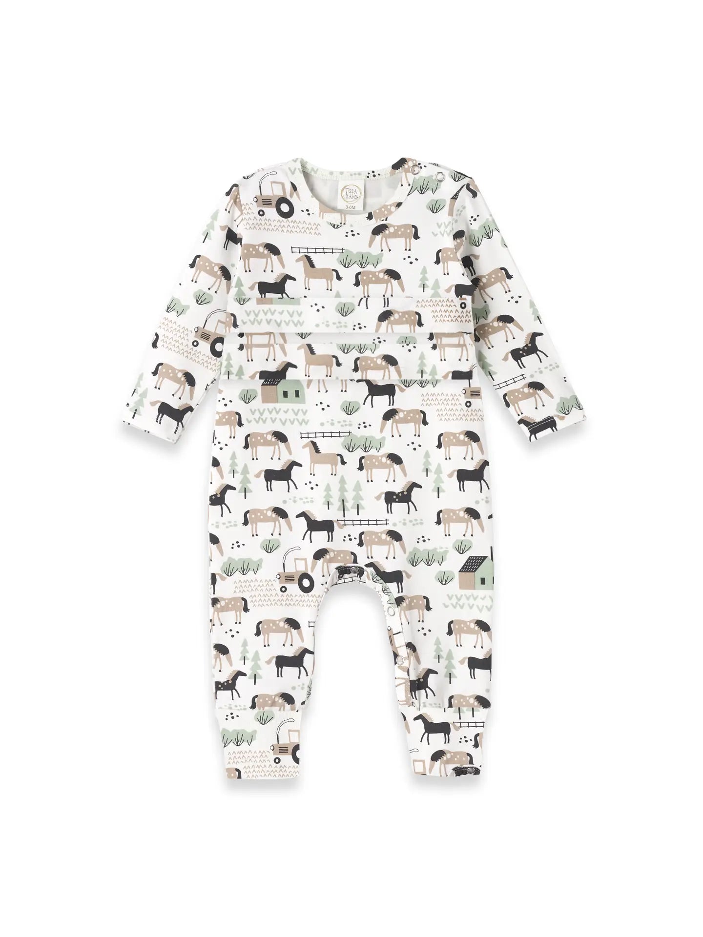 Baby Girl Horses Bamboo Romper