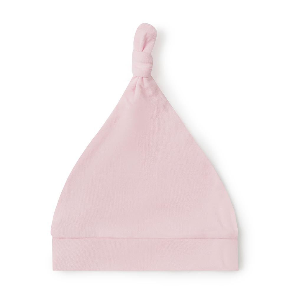 Baby Pink Organic Knotted Beanie