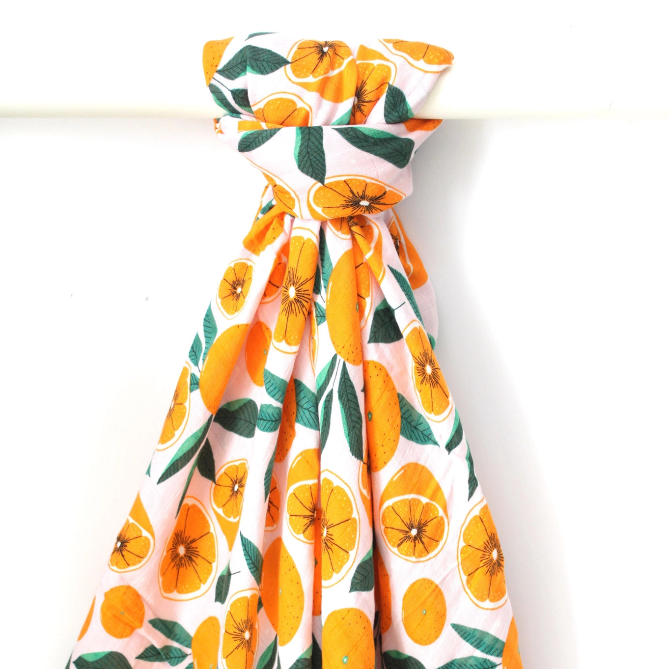 Bamboo Muslin Swaddle - Sliced Oranges